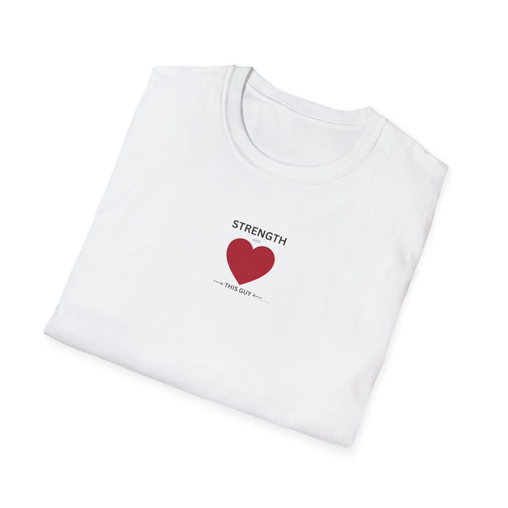 Strength Heart T-Shirt | Small Red Heart Chest Design