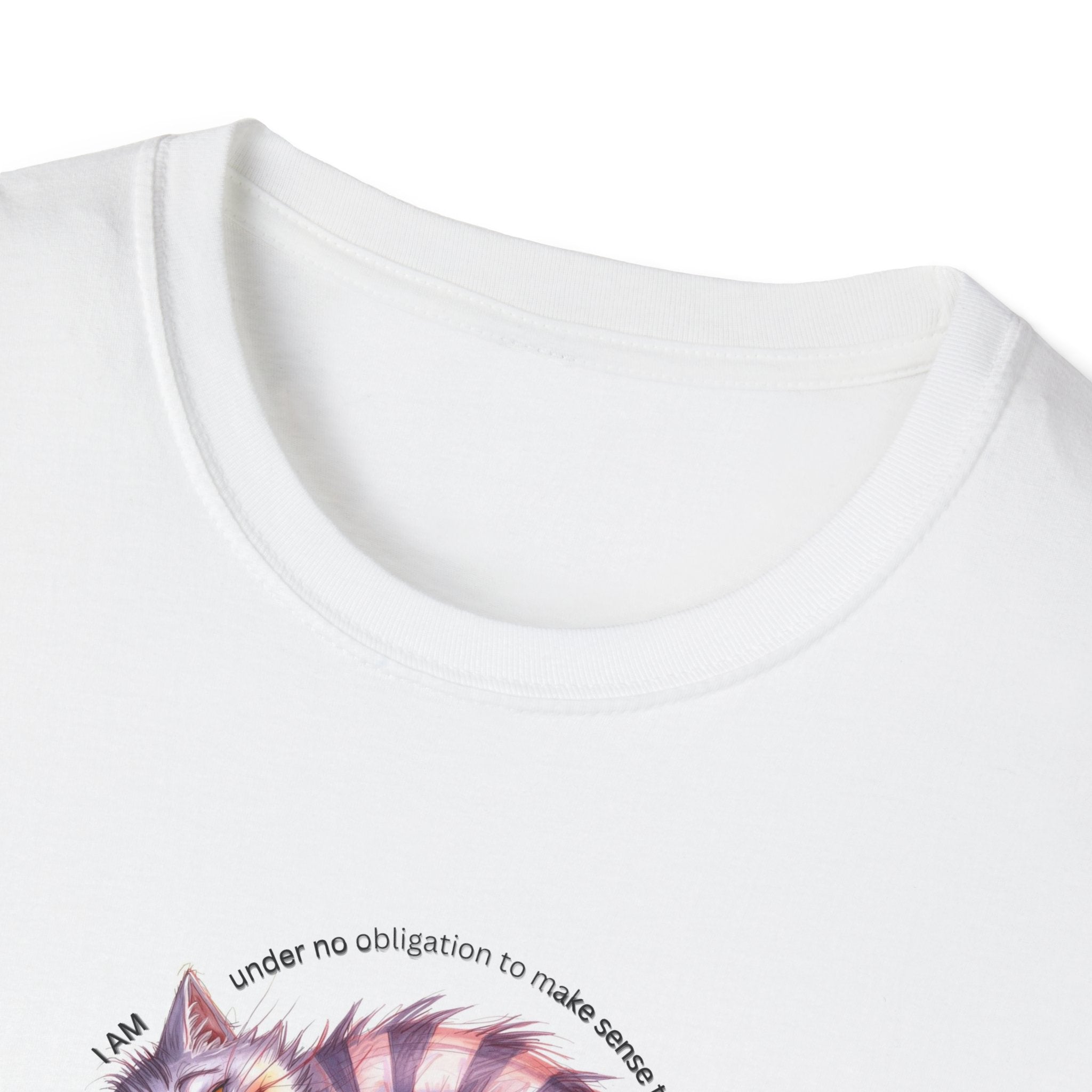 Cheshire Cat T-Shirt — Under no obligation Graphic Tee