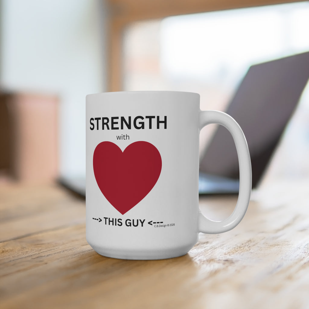 Strength Heart mug | 15oz ceramic coffee mug