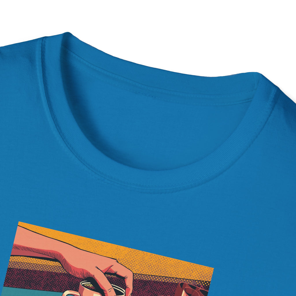 Friends don't let friends... T-Shirt | Retro Coffee Art, Warm Morning Illustration