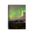 Aurora Night Spiral Notebook — Lined Journal with Northern Lights Cover