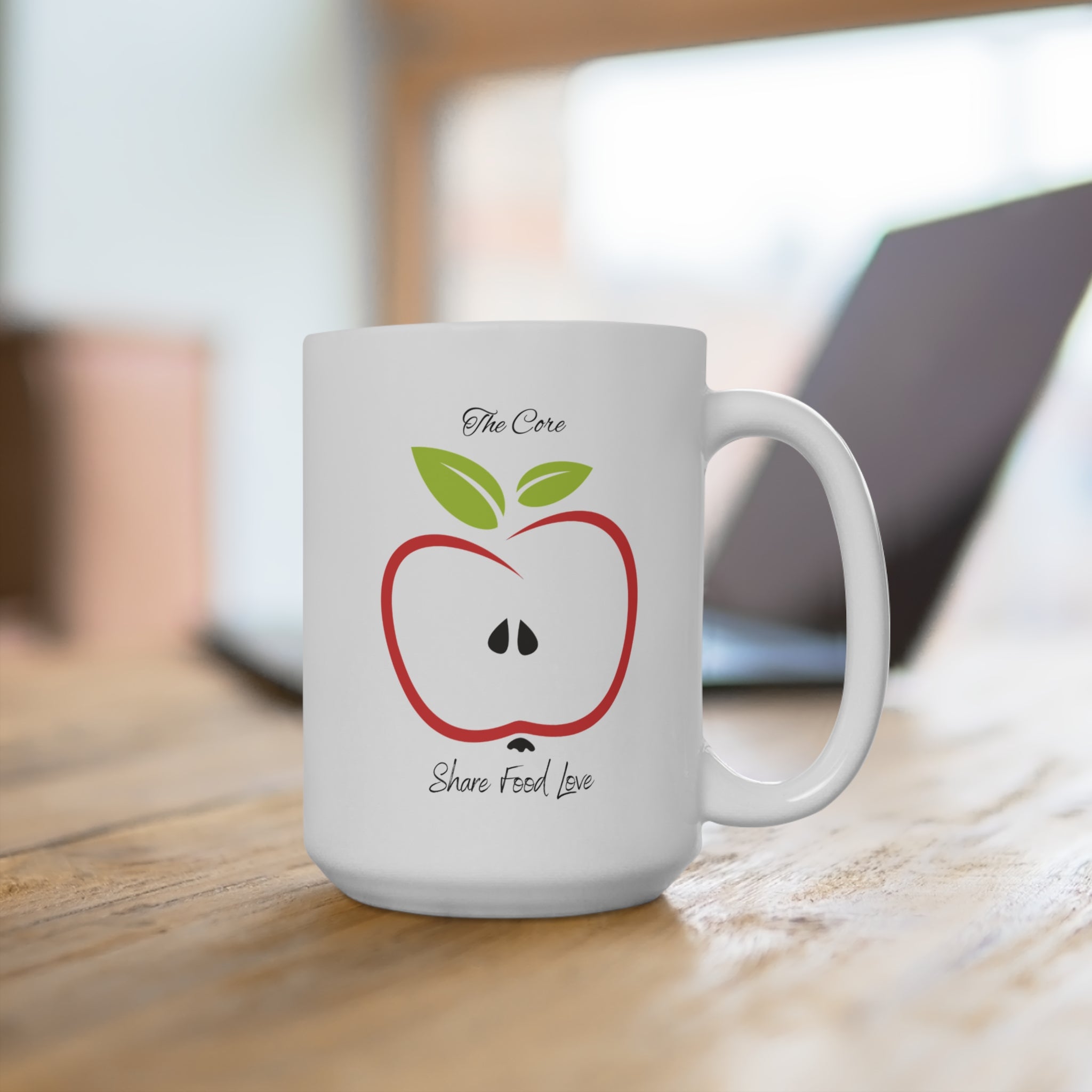 Core 15oz  Mug — "The Core: Share Food, Love" Kitchen Coffee Cup