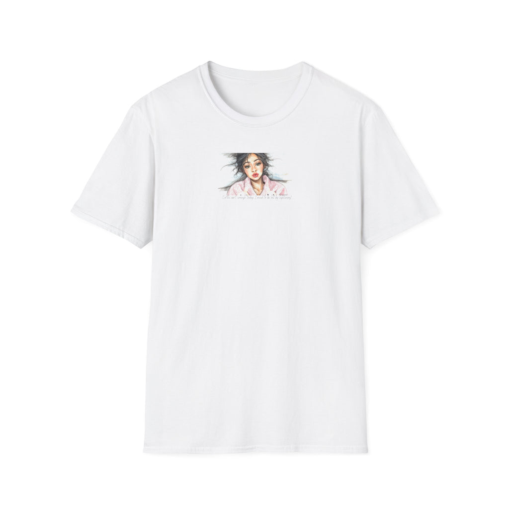 Coffee is not enough, lightening  — Painterly Portrait Graphic Tee (stylized female face)