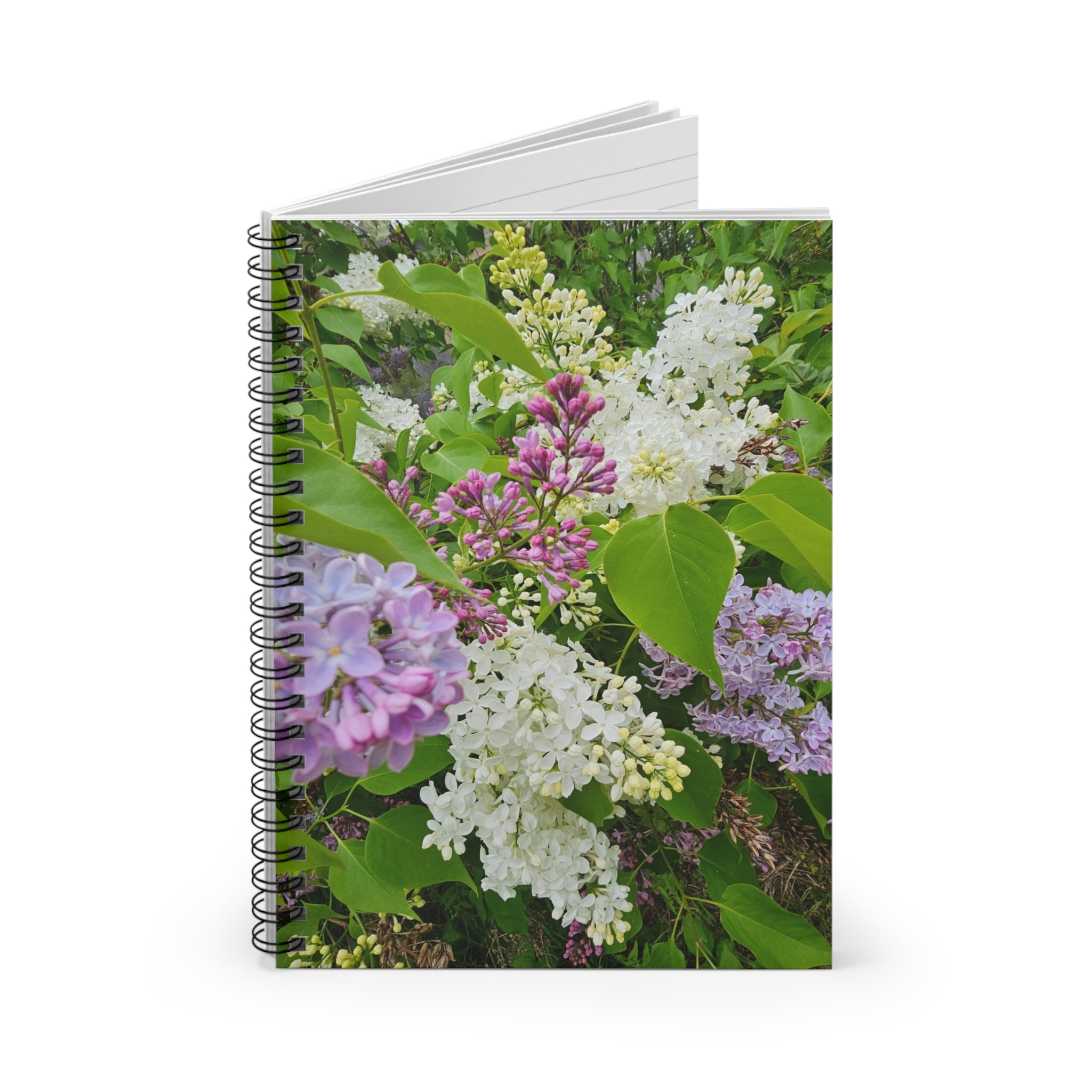 Lilac Floral Photography Spiral Notebook | Ruled Lined Journal
