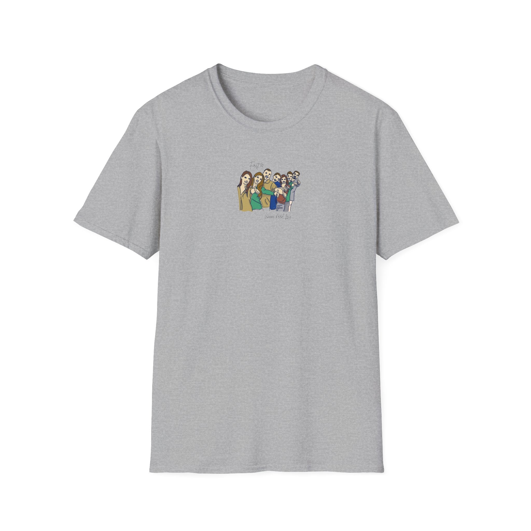 Group Portrait 'First 50' Tee — Share Food Love Crew T-Shirt