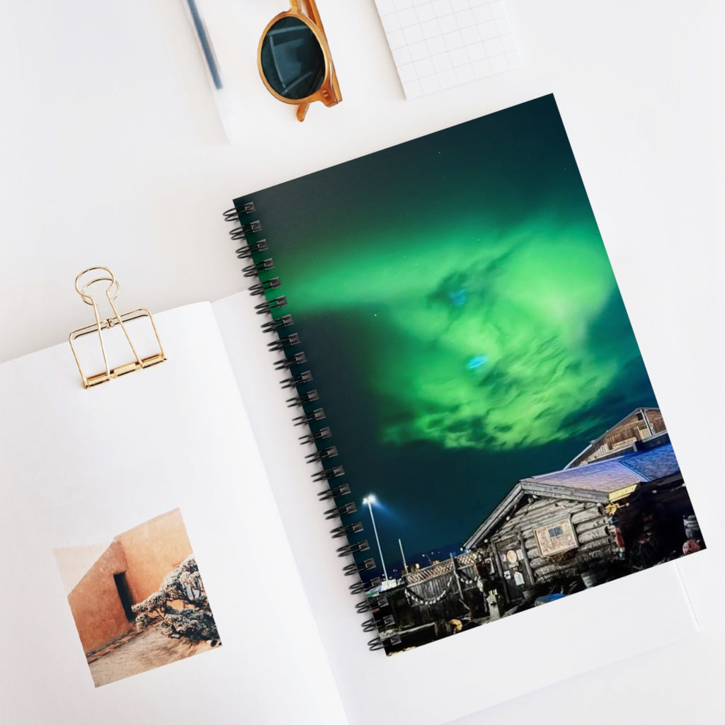 Aurora Borealis Spiral Notebook – Ruled Journal with Northern Lights Cover
