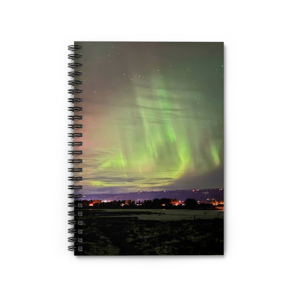 Aurora Northern Lights Spiral Notebook – Ruled Journal for Travel, Nature & Astronomy Lovers