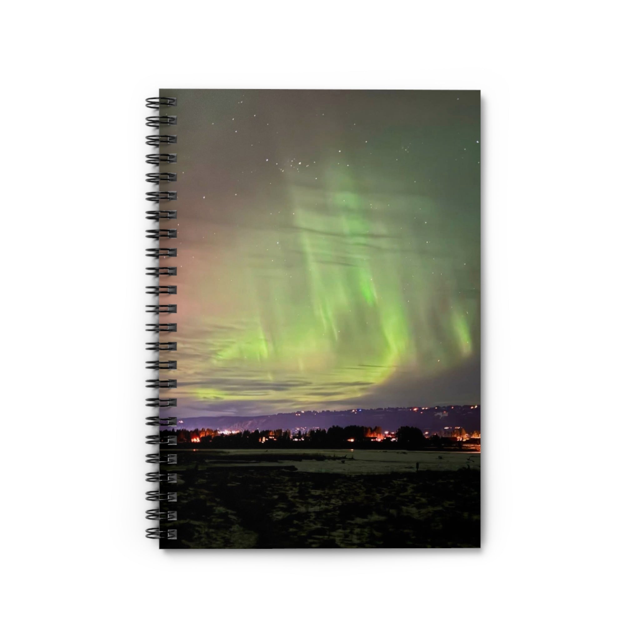 Aurora Northern Lights Spiral Notebook – Ruled Journal for Travel, Nature & Astronomy Lovers