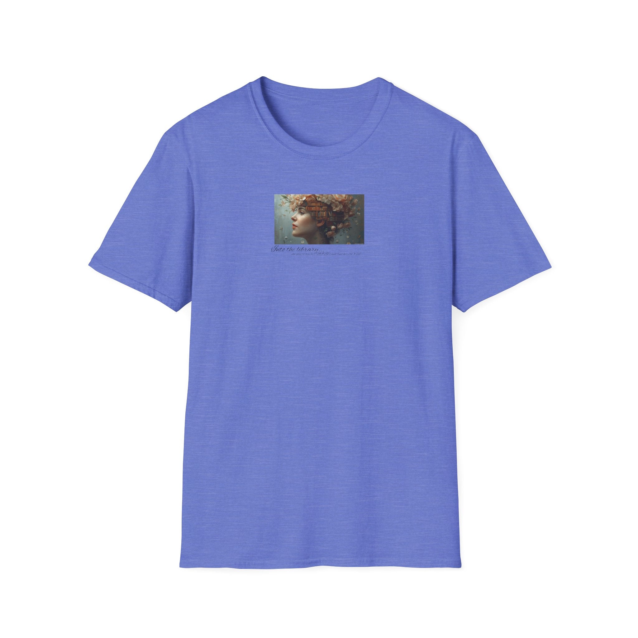 Floral into the library T-Shirt | Woman Face Art, Botanical Hair