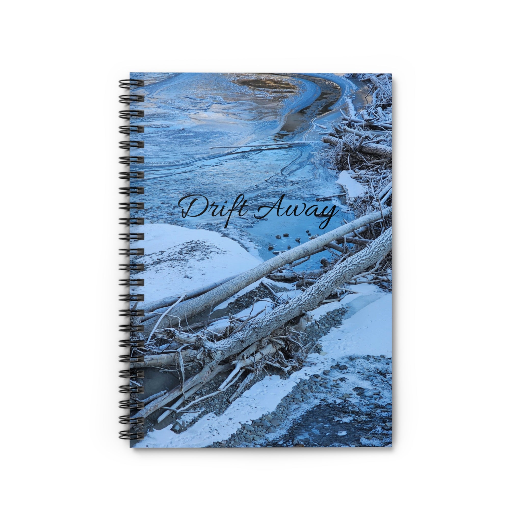 Drift Away winter stream notebook | Spiral Notebook