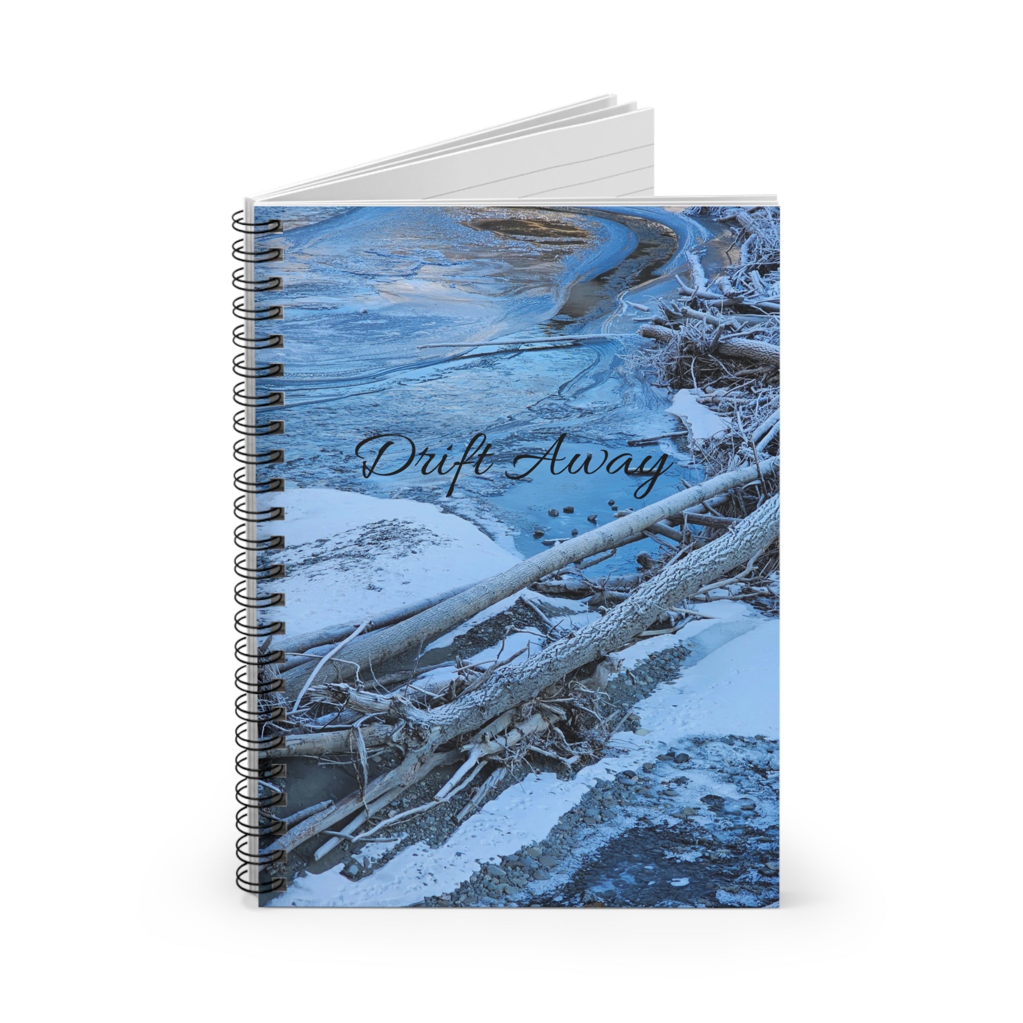 Drift Away winter stream notebook | Spiral Notebook