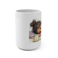 Tired Girl Illustration Mug | "Don't ask... just pour." Coffee Cup