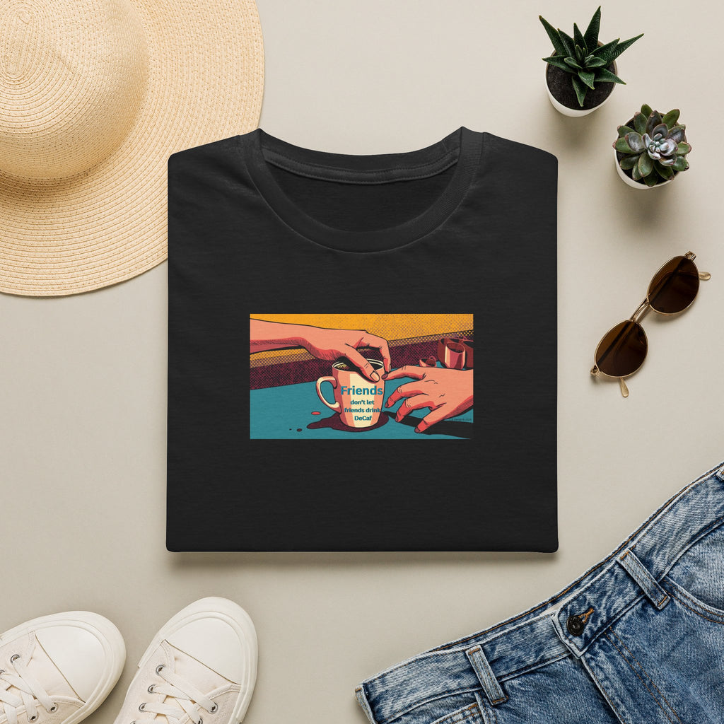 Friends don't let friends... T-Shirt | Retro Coffee Art, Warm Morning Illustration 2