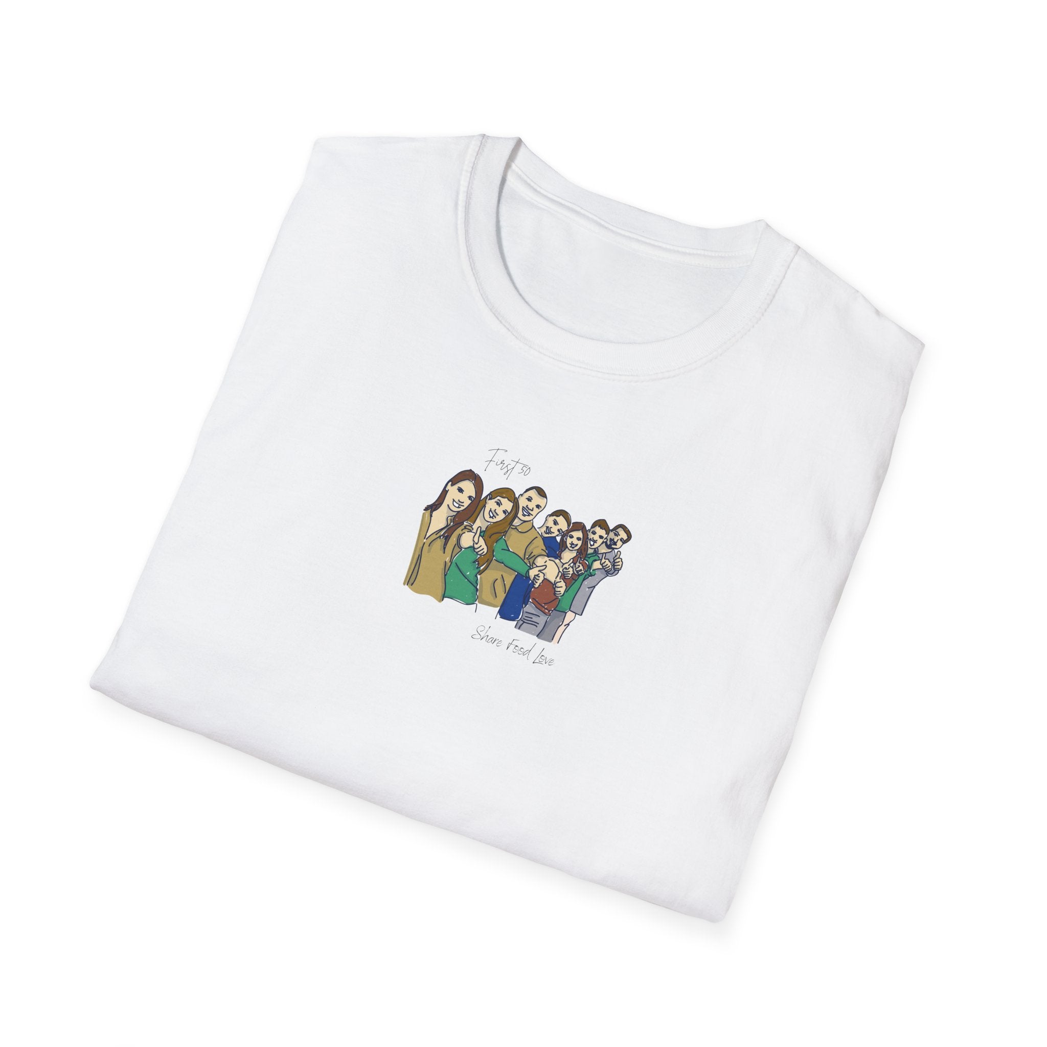 Group Portrait 'First 50' Tee — Share Food Love Crew T-Shirt