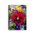 Red Pansy Floral Spiral Notebook | Ruled Journal