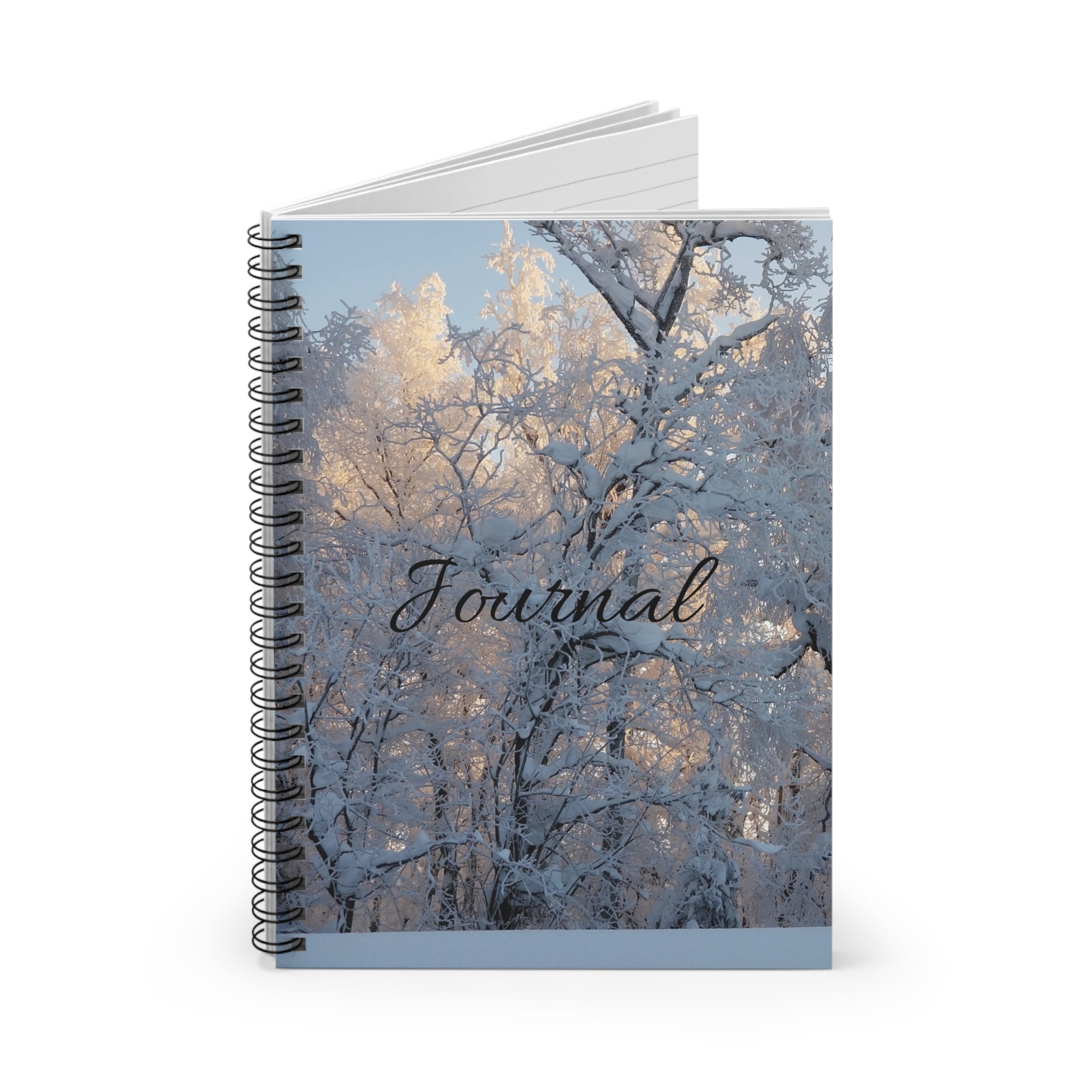 Winter Snowy Trees Journal | Spiral Notebook, Ruled Lined