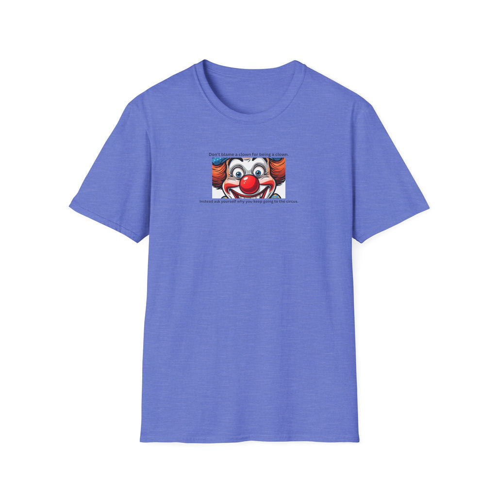 Clown Face Illustration T-Shirt | Retro Circus Graphic