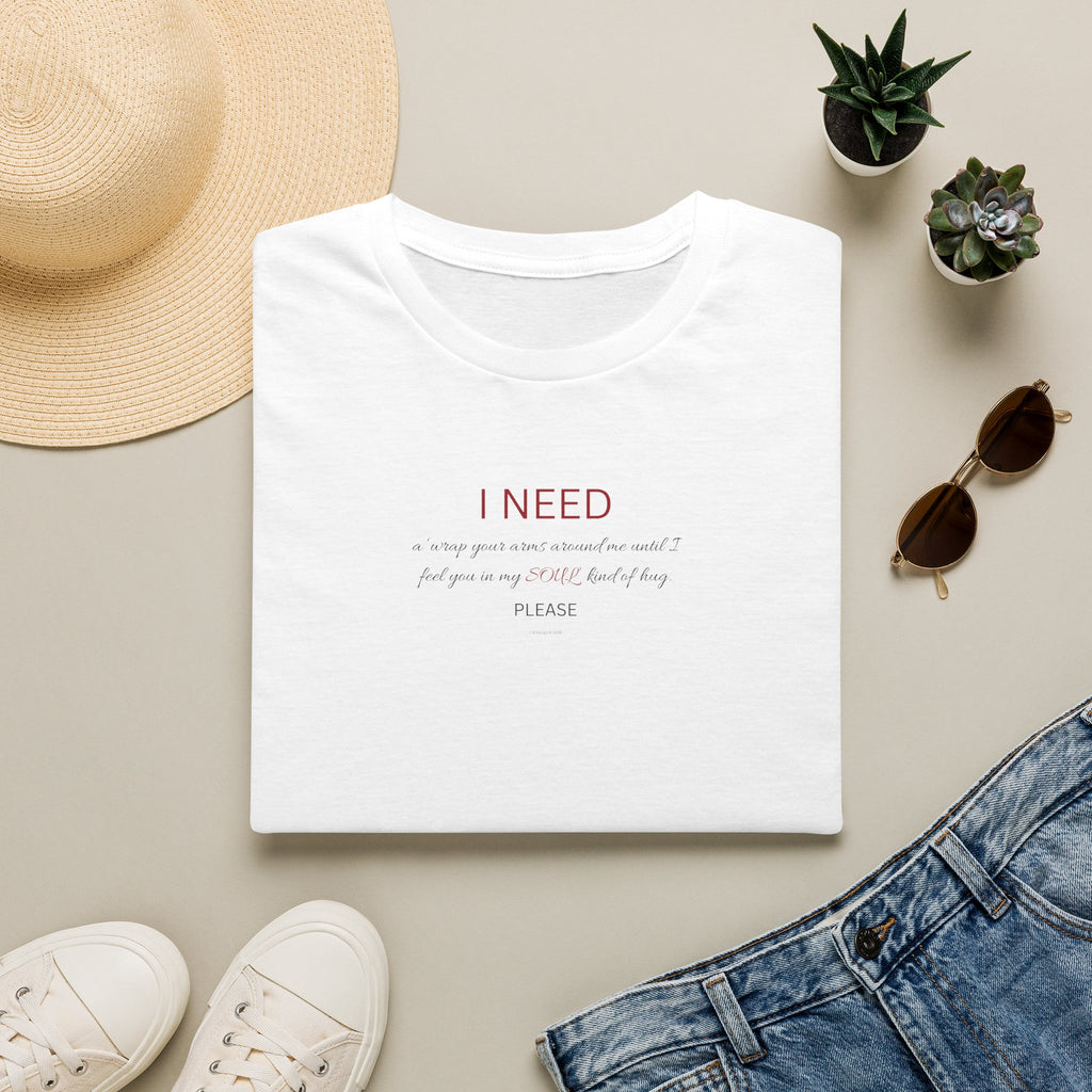 I Need a hug Shirt | Minimalist Script Coffee T-Shirt 2
