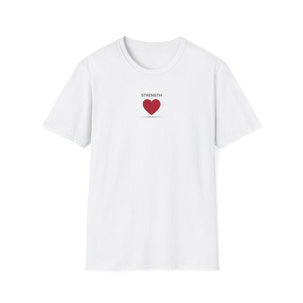 Strength Heart T-Shirt | Small Red Heart Chest Design