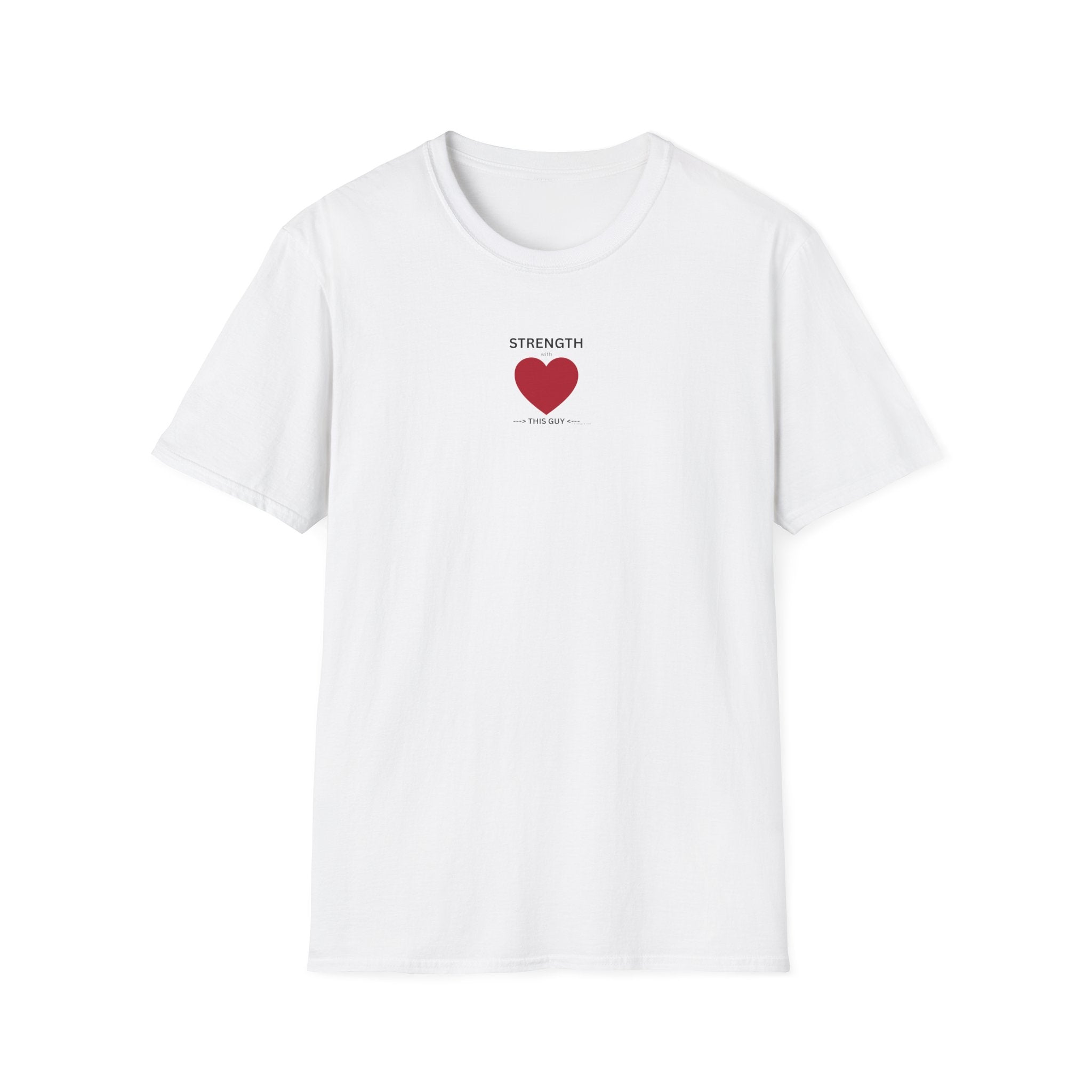 Strength Heart T-Shirt | Small Red Heart Chest Design