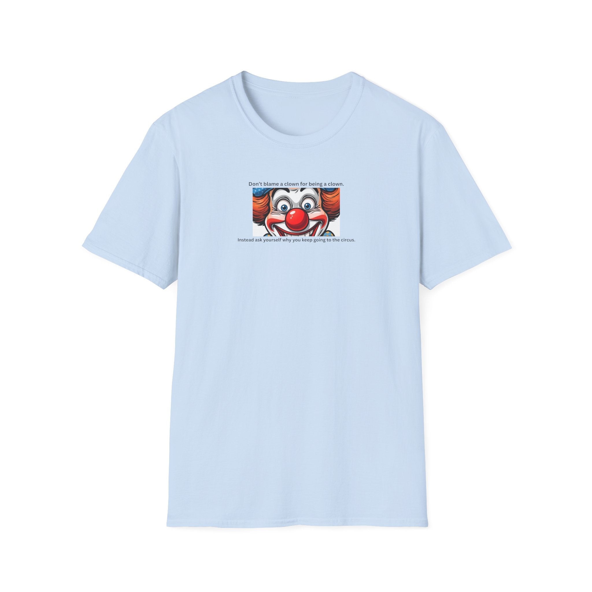 Clown Face Illustration T-Shirt | Retro Circus Graphic