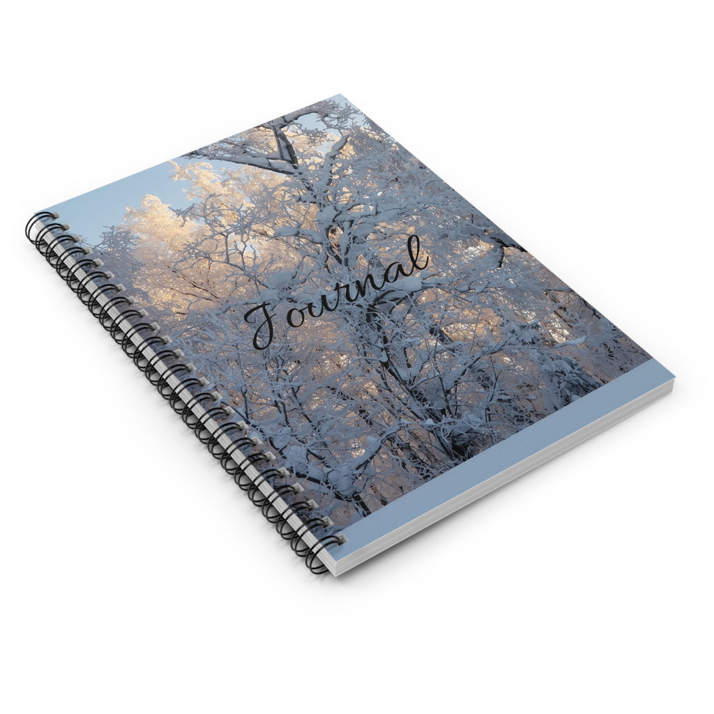 Winter Snowy Trees Journal | Spiral Notebook, Ruled Lined