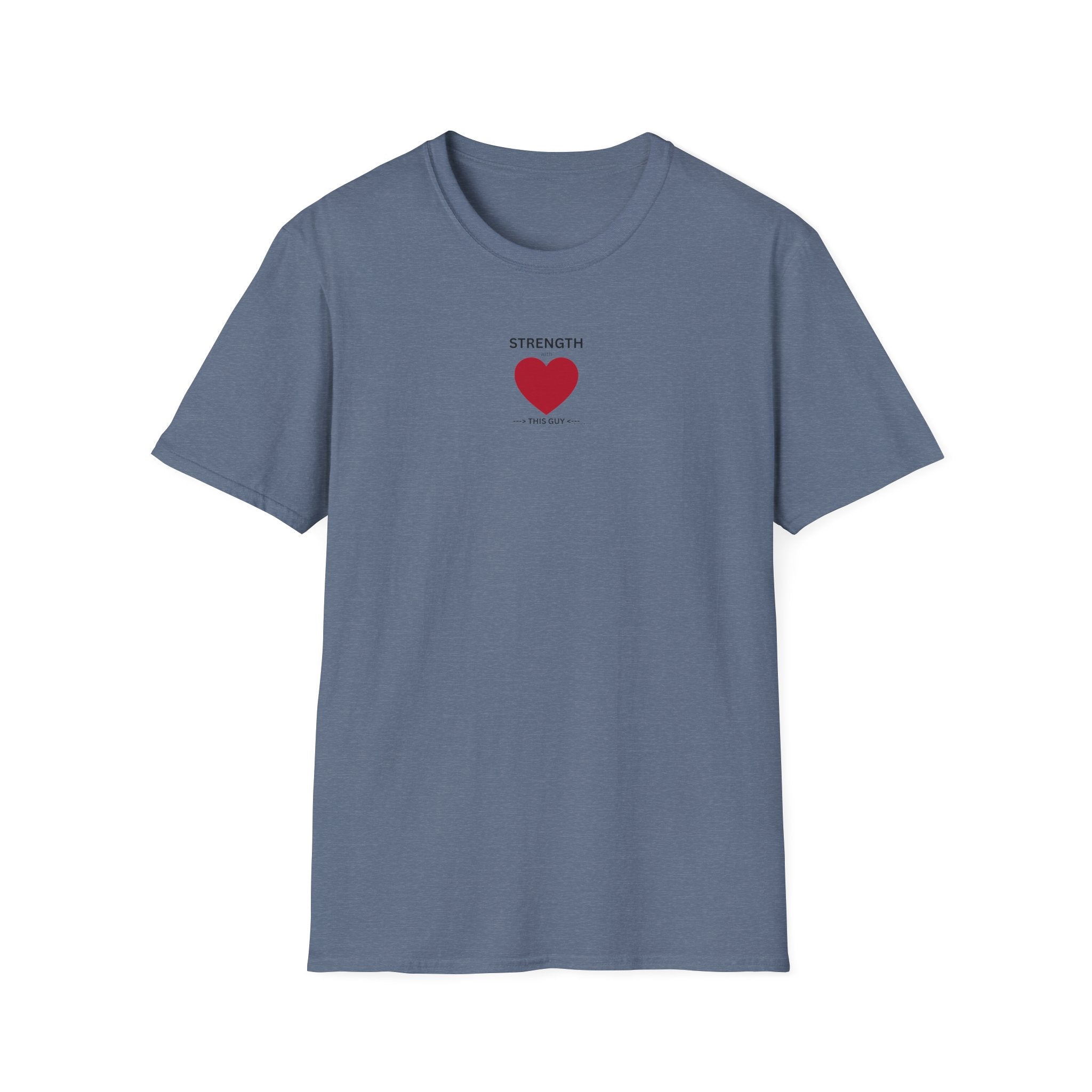Strength Heart T-Shirt | Small Red Heart Chest Design