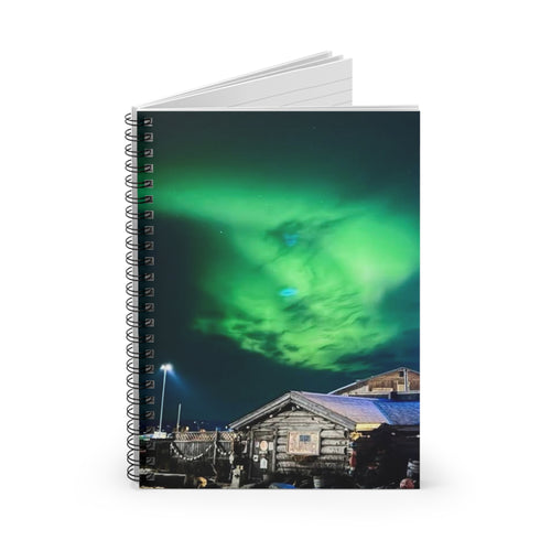 Aurora Borealis Spiral Notebook – Ruled Journal with Northern Lights Cover