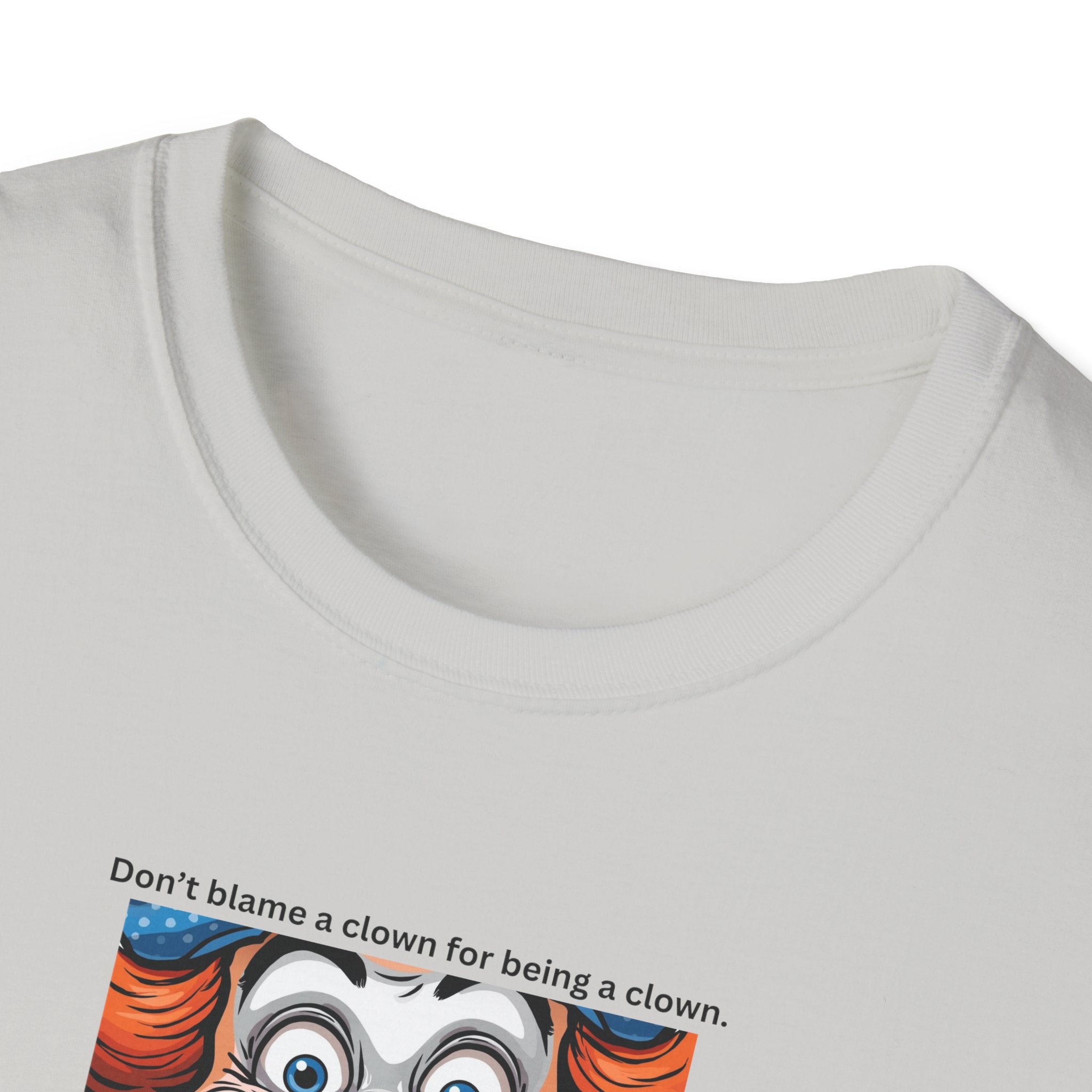 Clown Face Illustration T-Shirt | Retro Circus Graphic