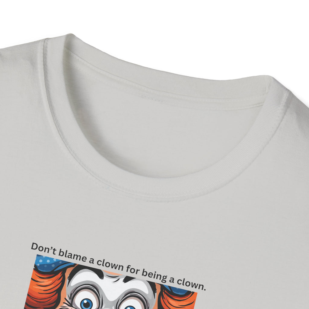 Clown Face Illustration T-Shirt | Retro Circus Graphic