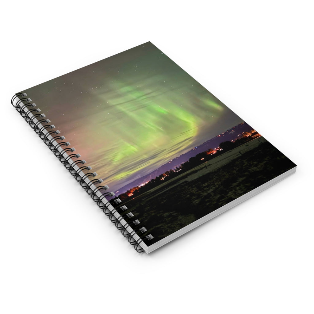 Aurora Northern Lights Spiral Notebook – Ruled Journal for Travel, Nature & Astronomy Lovers