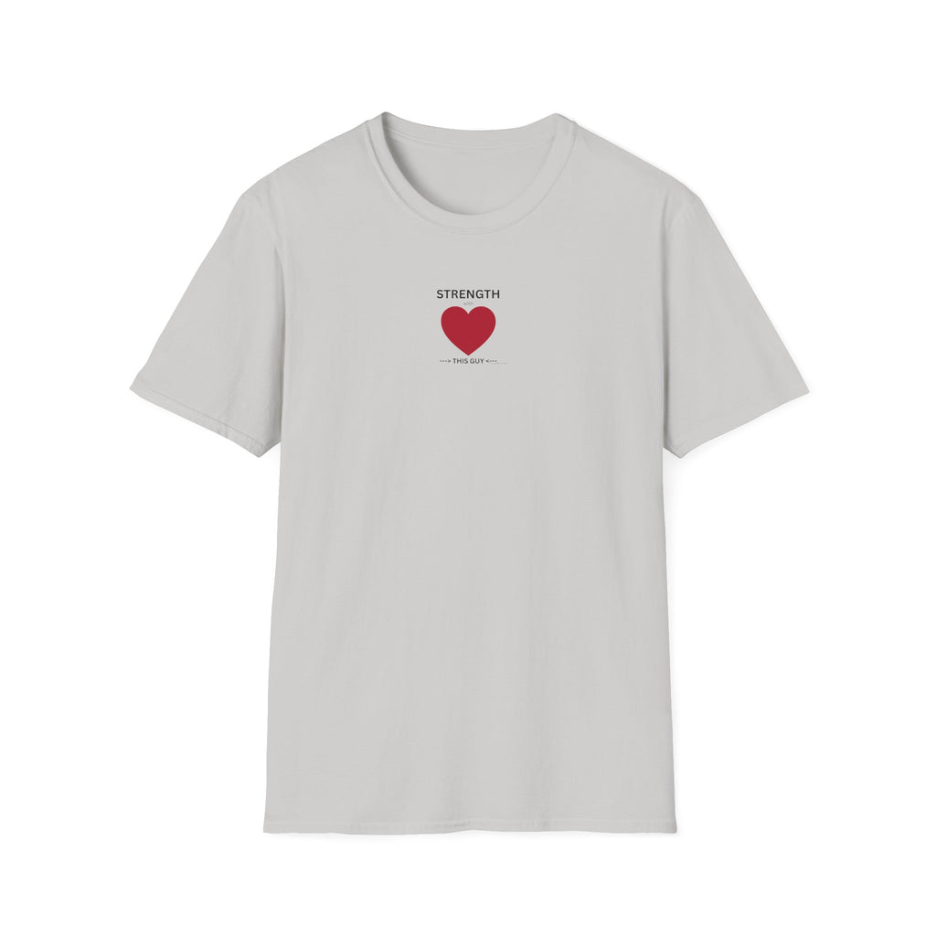 Strength Heart T-Shirt | Small Red Heart Chest Design