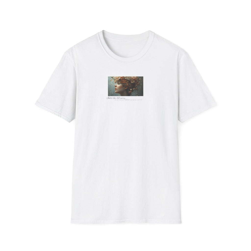Floral into the library T-Shirt | Woman Face Art, Botanical Hair