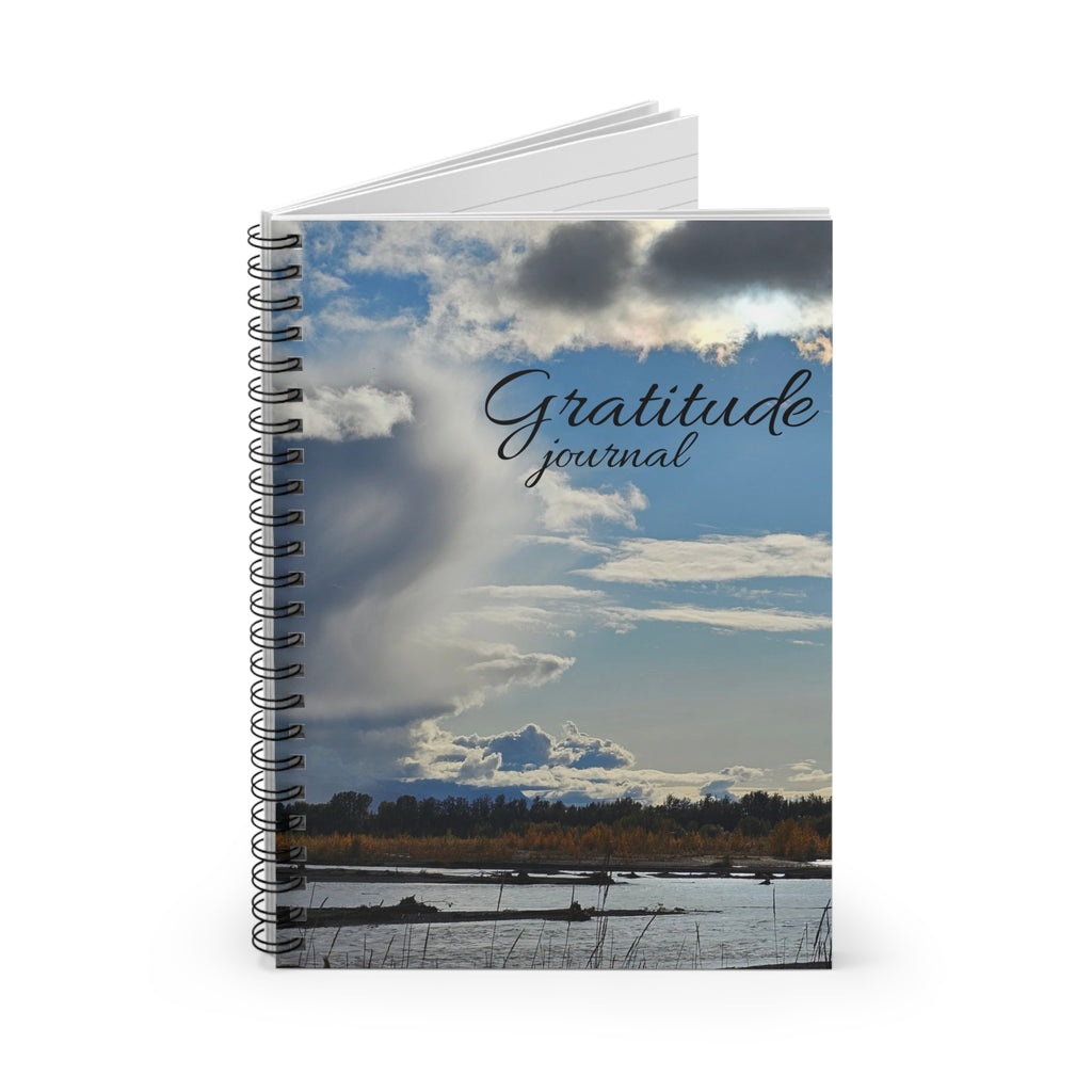 Gratitude Journal Spiral Notebook, Ruled Lined Journal | Sky Photo Cover