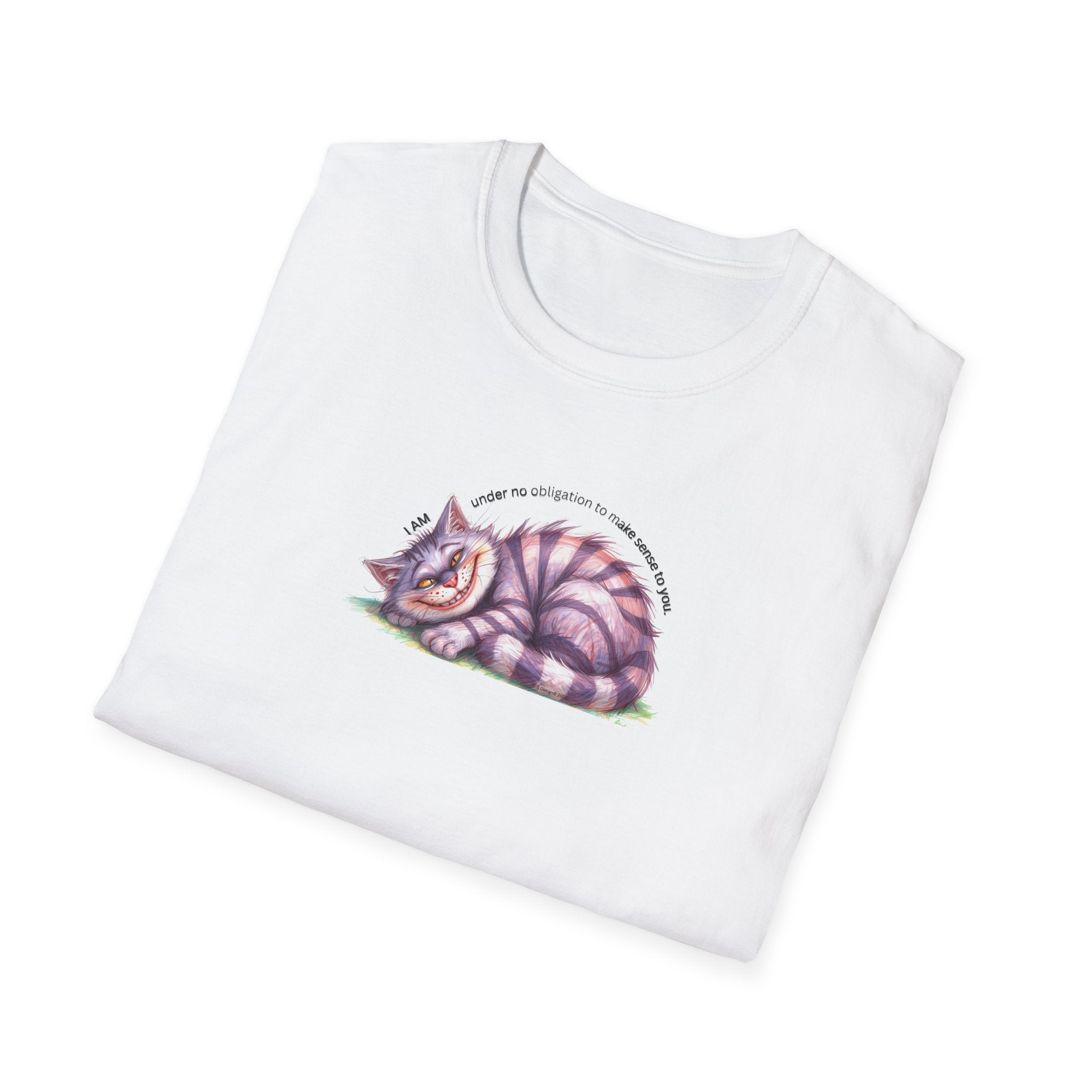 Cheshire Cat T-Shirt — Under no obligation Graphic Tee