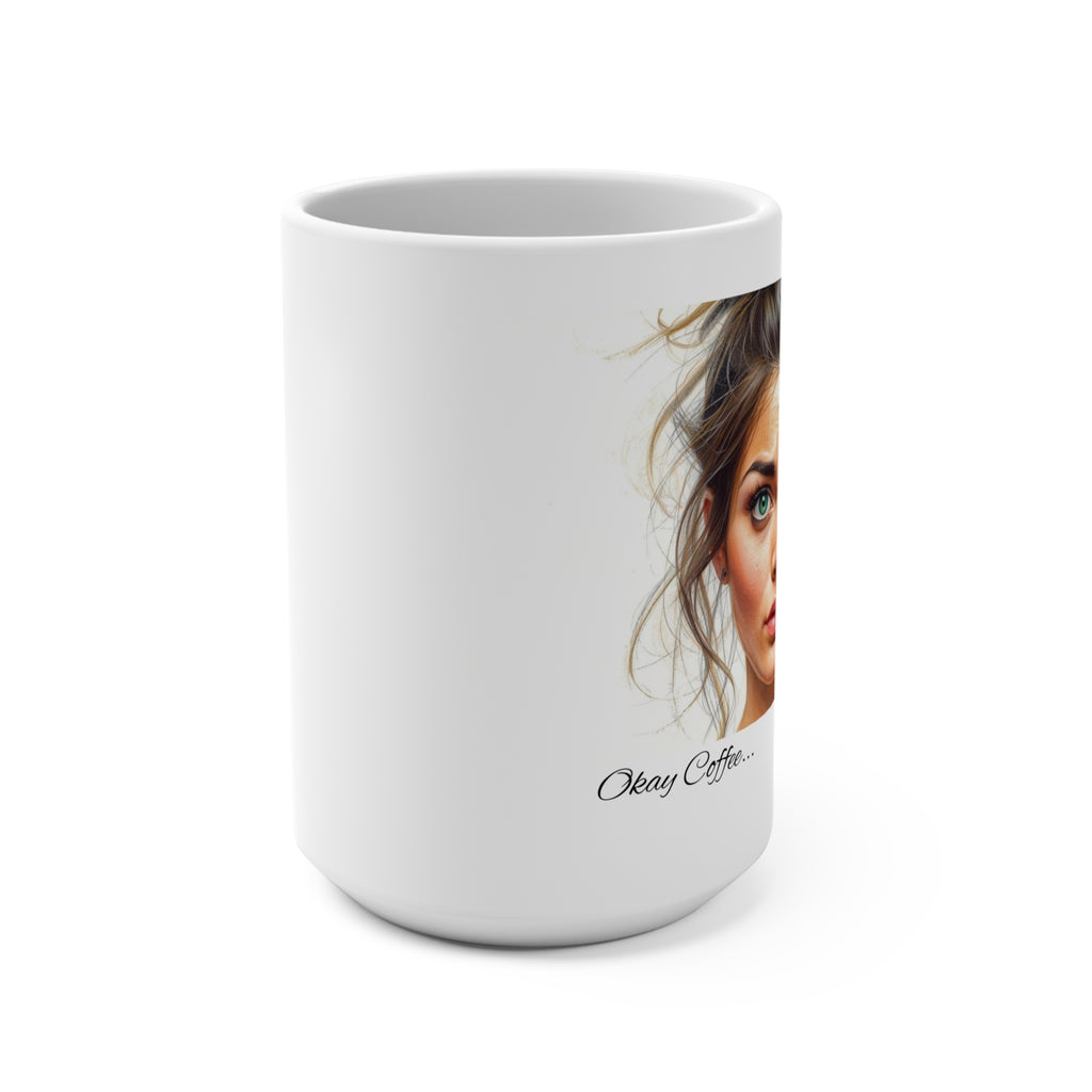 Messy Bun Coffee Face Mug | Let's Do This 15oz Ceramic