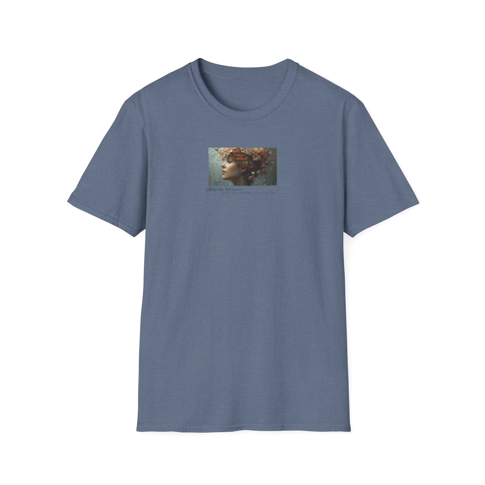 Floral into the library T-Shirt | Woman Face Art, Botanical Hair