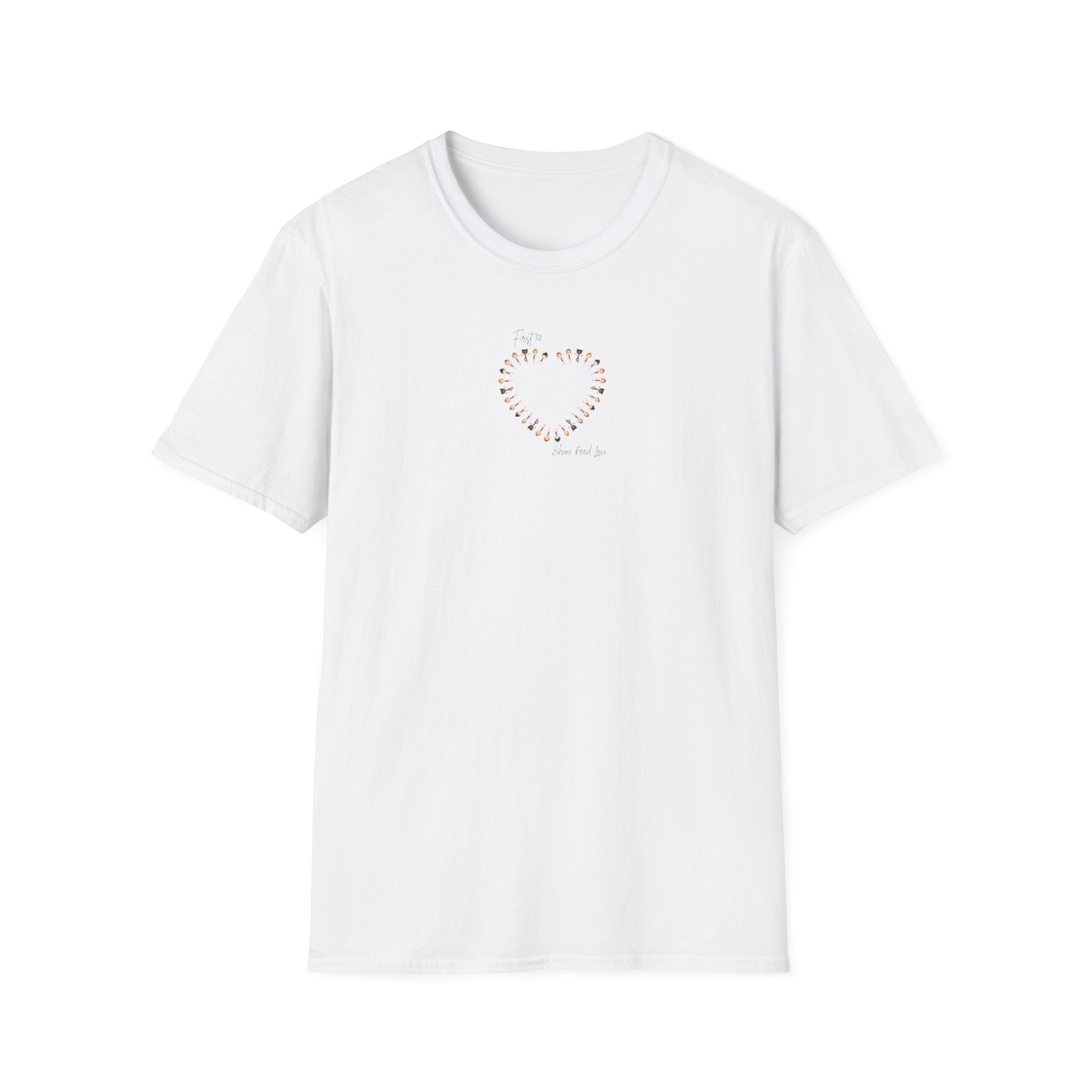 Embroidered Heart Tee — Minimal Heart Stitch T-Shirt