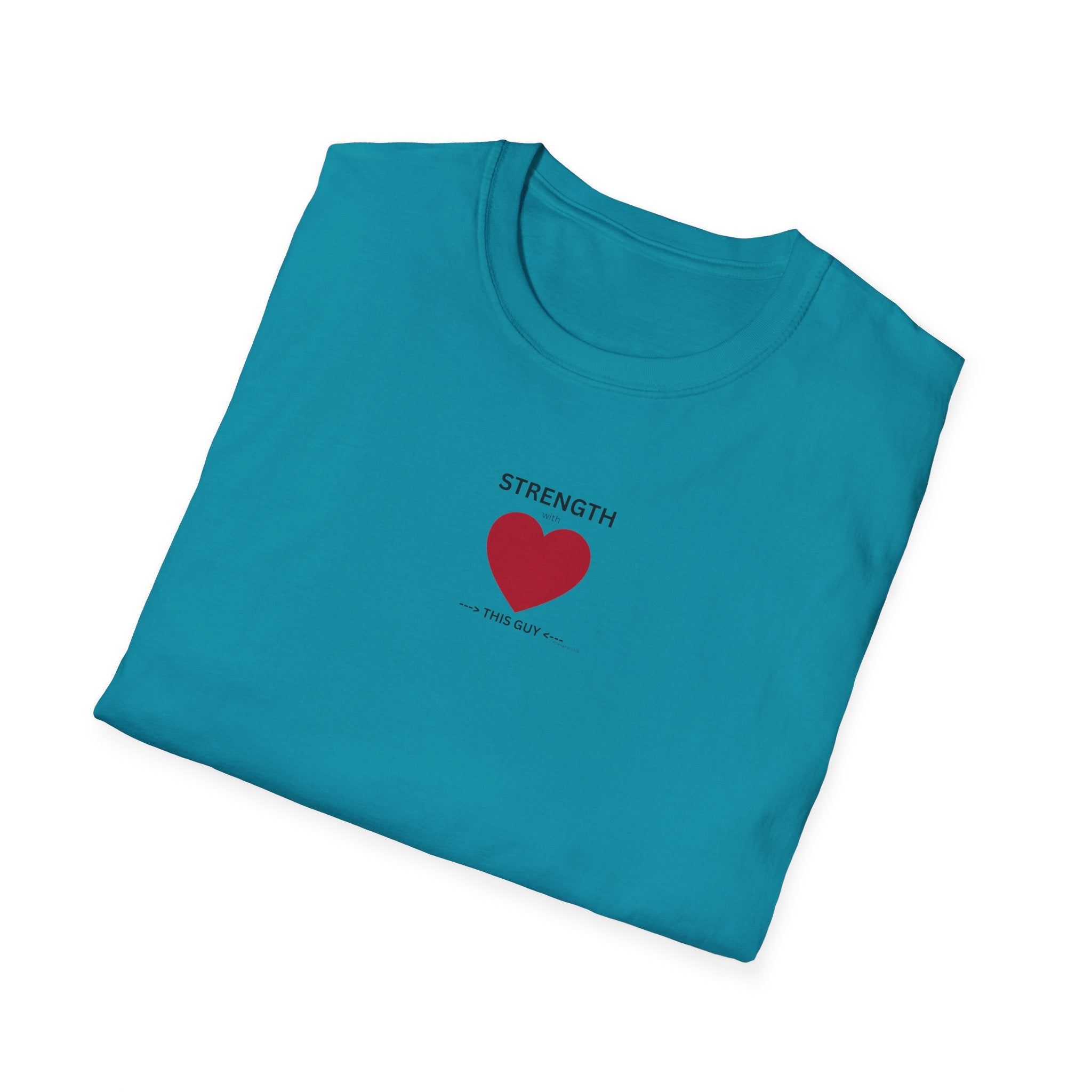 Strength Heart T-Shirt | Small Red Heart Chest Design