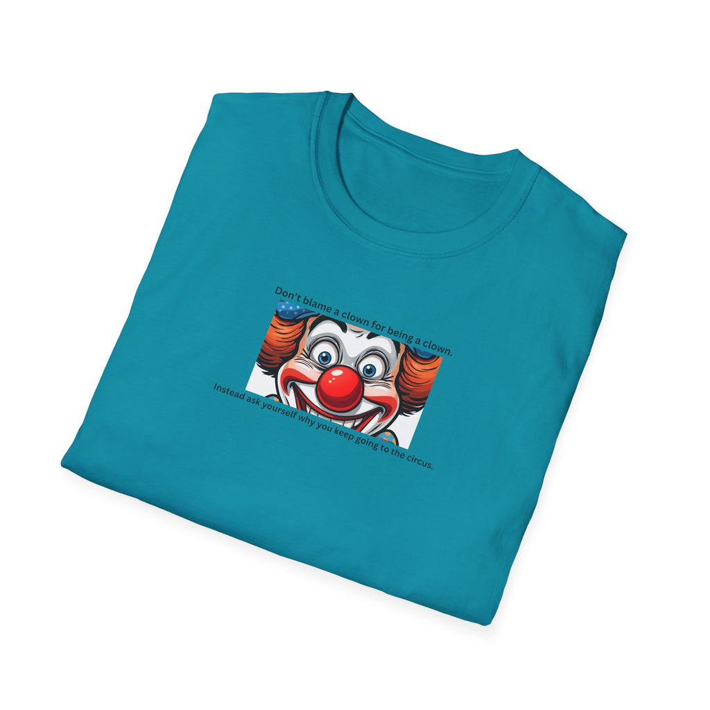 Clown Face Illustration T-Shirt | Retro Circus Graphic