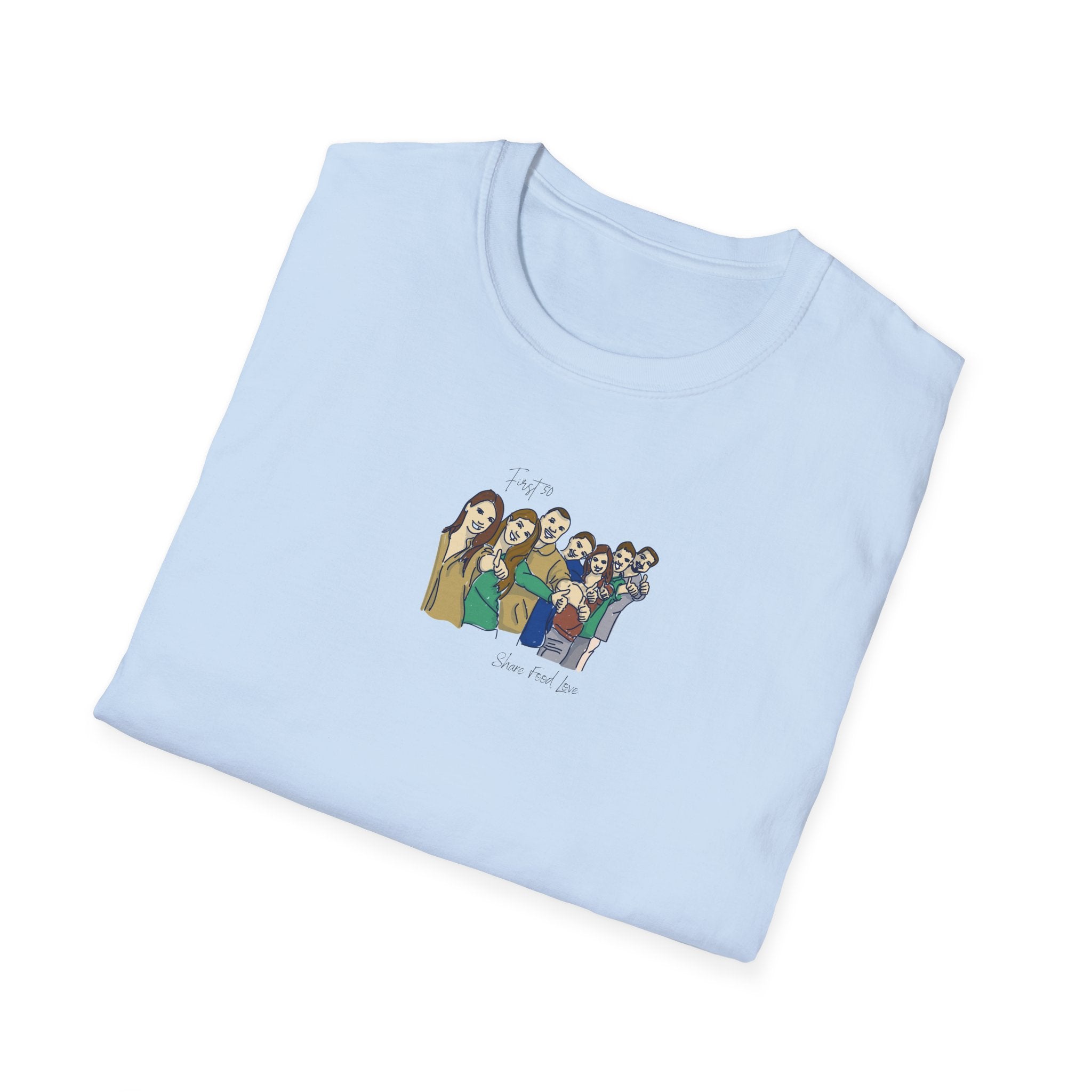 Group Portrait 'First 50' Tee — Share Food Love Crew T-Shirt