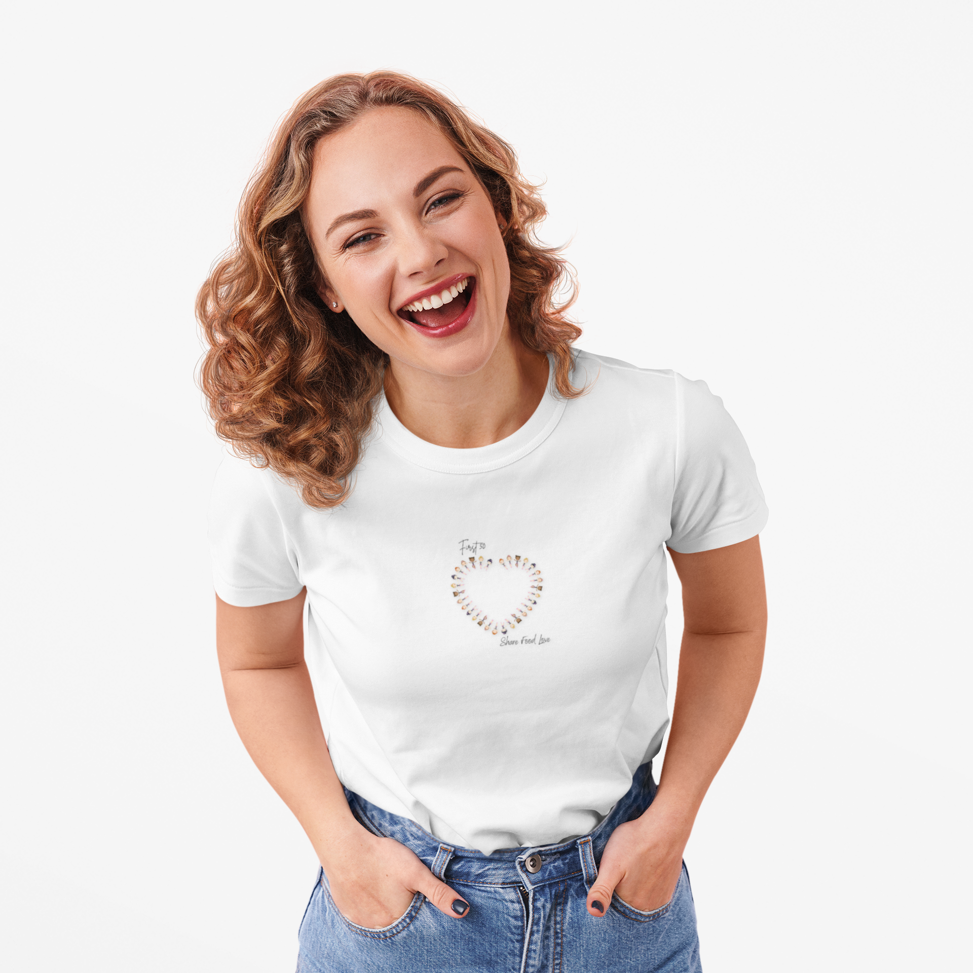Embroidered Heart Tee — Minimal Heart Stitch T-Shirt