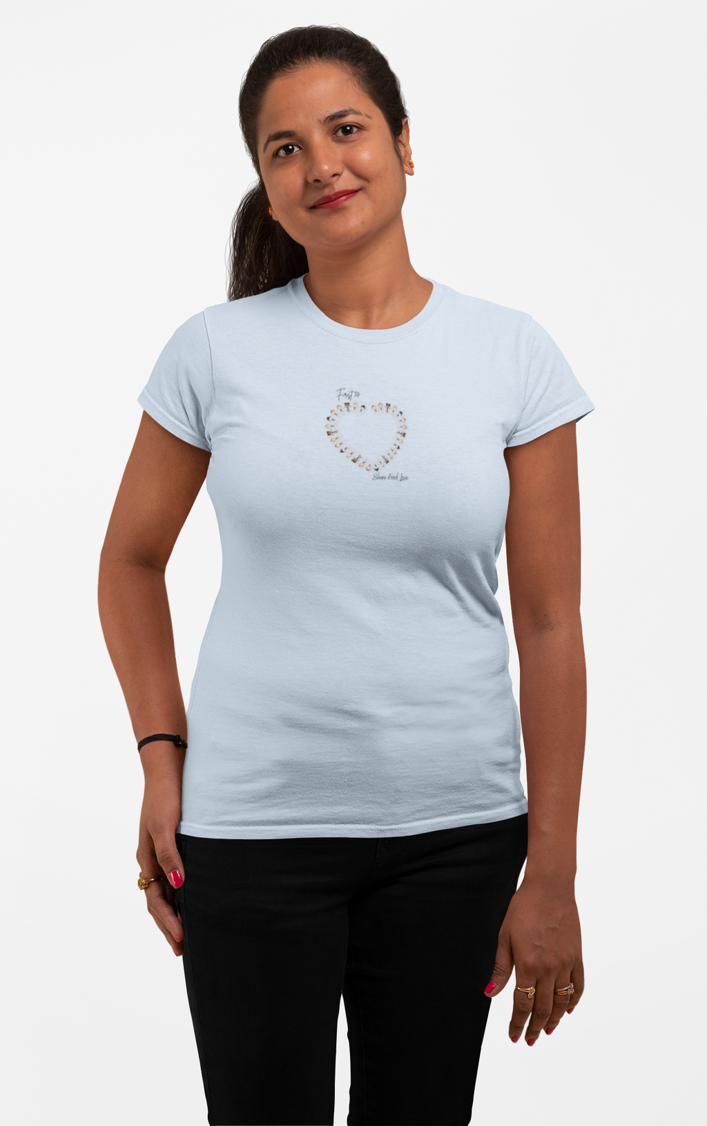 Embroidered Heart Tee — Minimal Heart Stitch T-Shirt