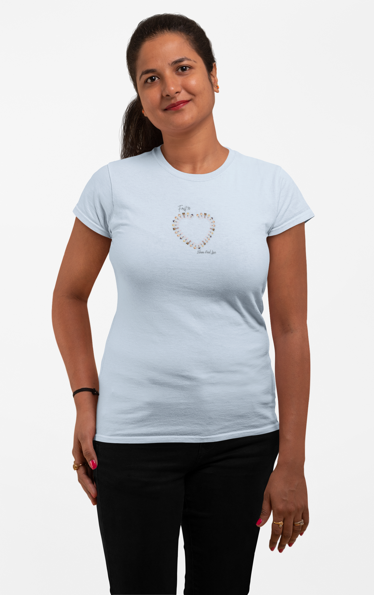 Embroidered Heart Tee — Minimal Heart Stitch T-Shirt