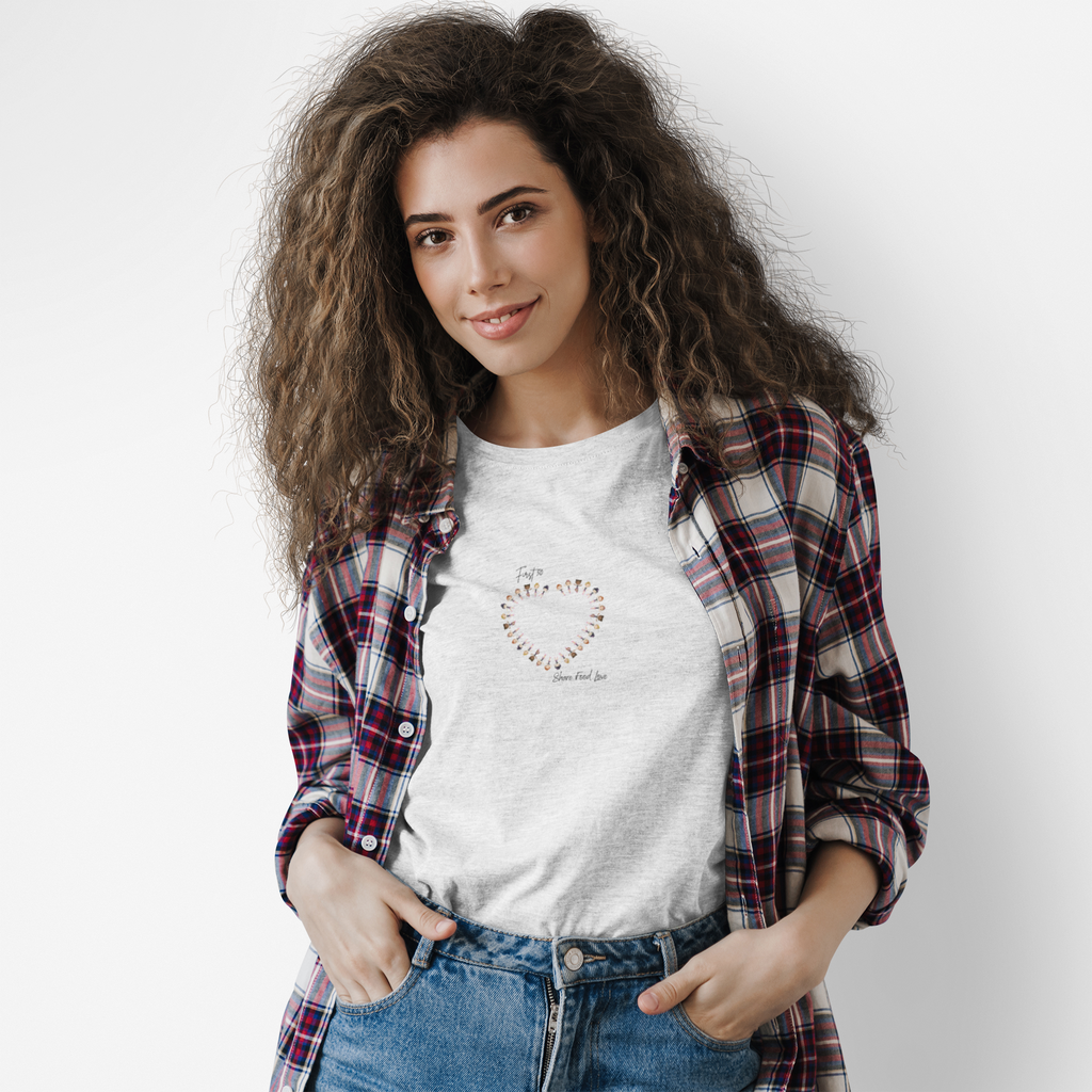Embroidered Heart Tee — Minimal Heart Stitch T-Shirt