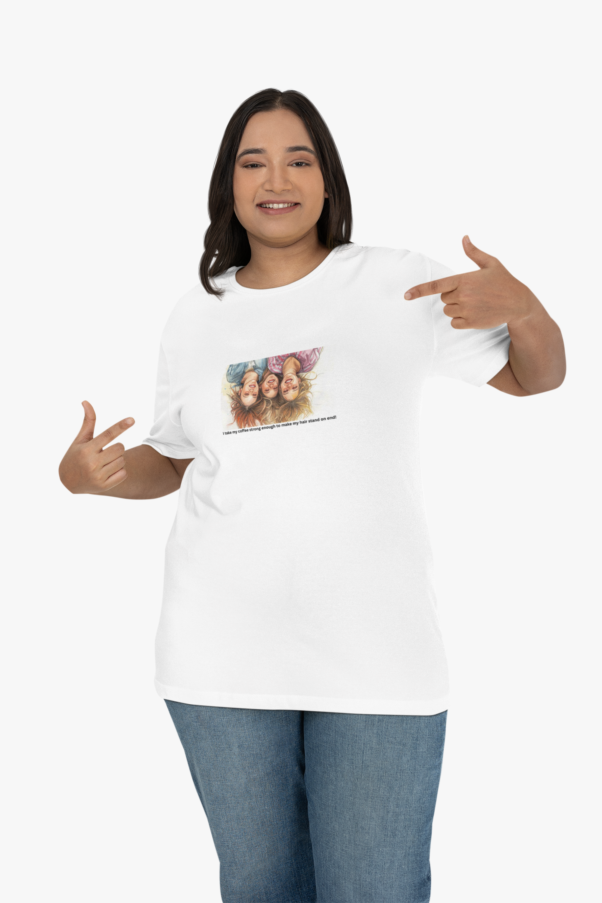 Fun Coffee quote, T-Shirt | Small Center Graphic and text 2