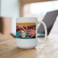 Friends Don't Let Friends Drink Decaf Mug | Coffee Illustration, Retro Hands 2