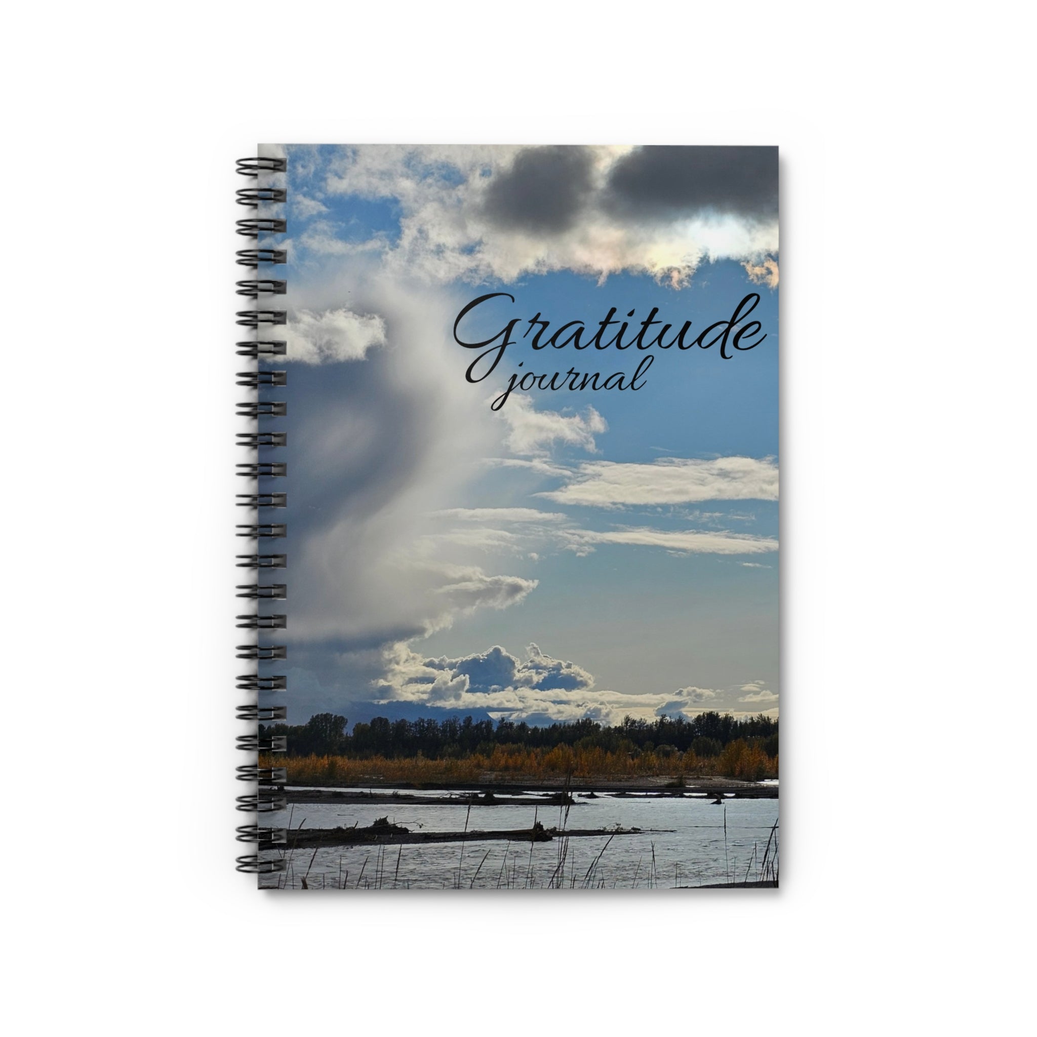 Gratitude Journal Spiral Notebook, Ruled Lined Journal | Sky Photo Cover