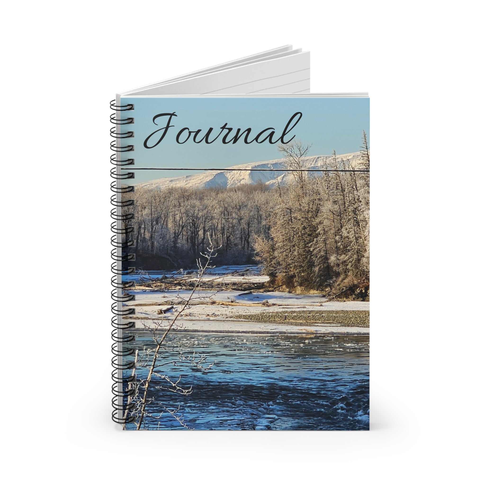 Winter River Landscape Journal, Spiral Notebook | Ruled Lined