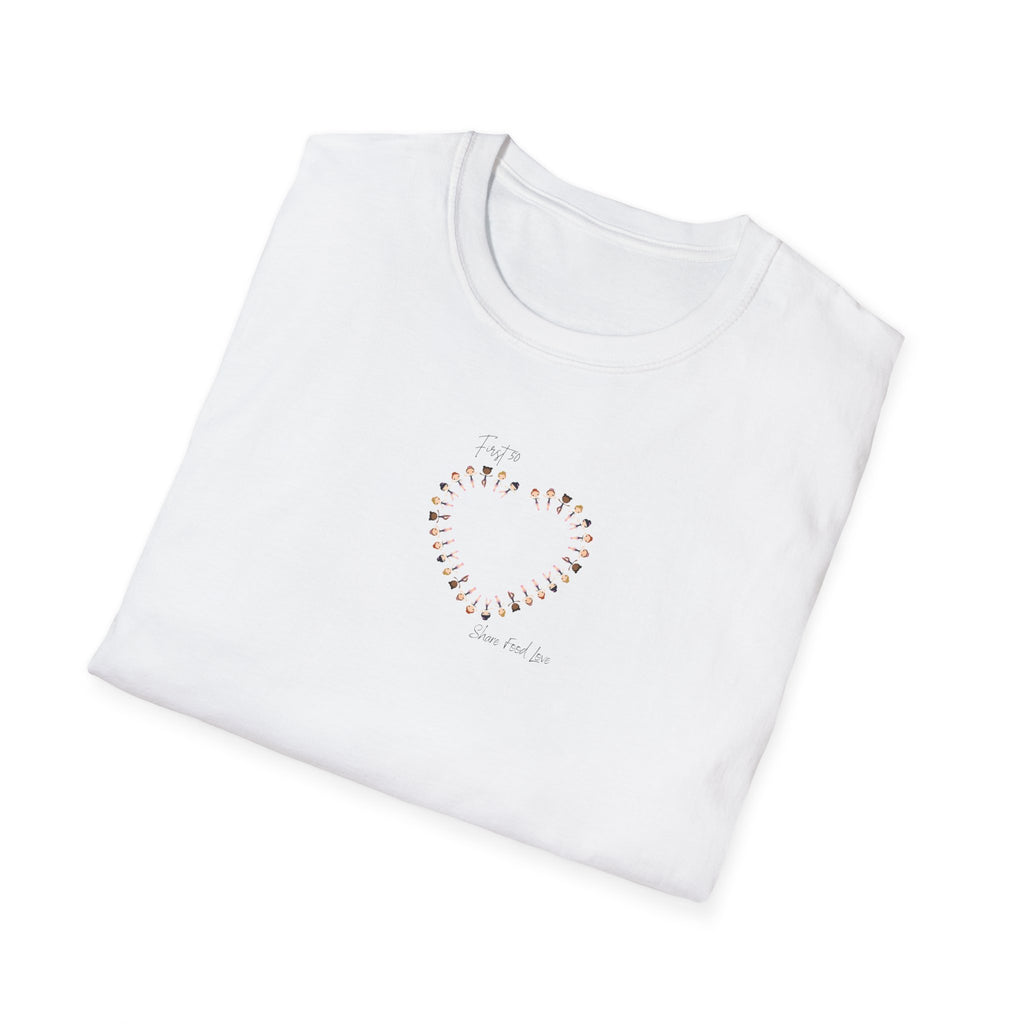 Embroidered Heart Tee — Minimal Heart Stitch T-Shirt